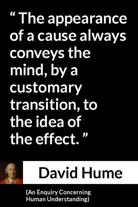 David Hume Quote About Appearance From An Enquiry Concerning Human