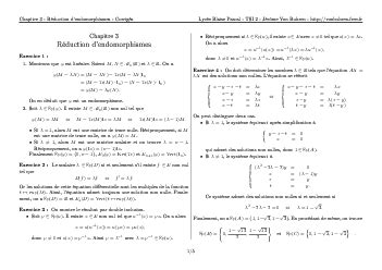 Corrig S Exercices R Duction Des Endomorphismes En Dimension Finie