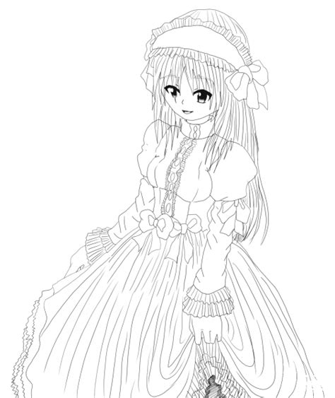 Anime Maid Character By Gabriela Gogonea Coloring Page ColouringPages