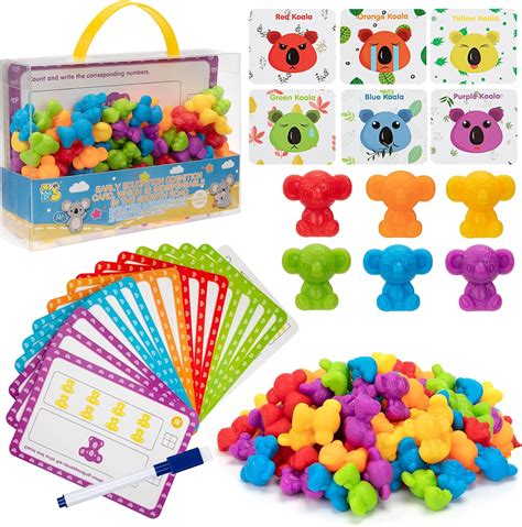 Wisplye Jouet Montessori Mathématiques Bébé 72 pièces Couleur Comptage