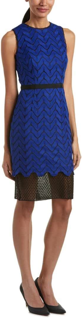 Tahari By Arthur S Levine Lace Sheath Dress Lapis Blue 6 At Amazon