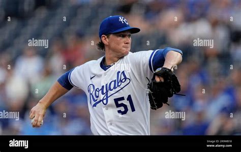 Kansas City Royals Starting Pitcher Brady Singer Throws During The