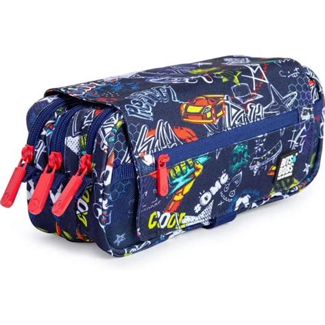 Trousse Scolaire Triple Design Avec Grandes Poches Int Rieures Et