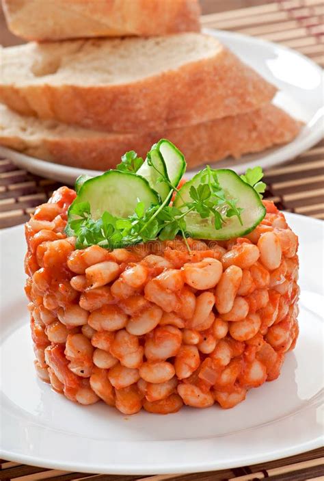 Baked Beans With Tomato Sauce Stock Photo Image Of Vegetable Legume