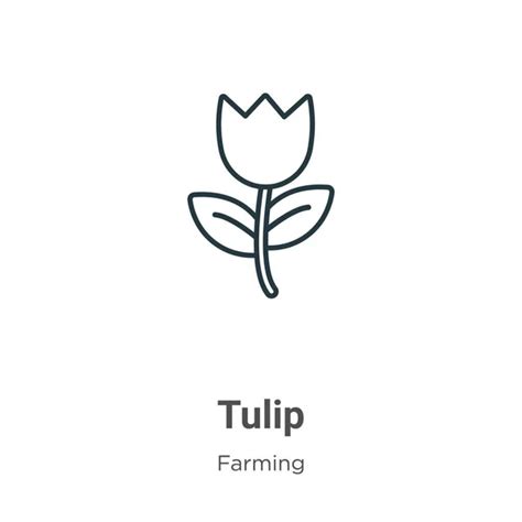 Tulip Outline Clipart