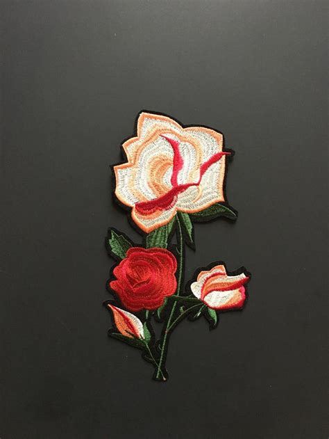 Iron On Patch Embroidery Patch Gucci Style Patch Patches Rose Etsy