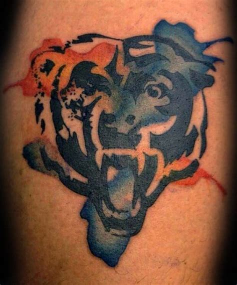 50 Chicago Bears Tattoos for Men | Chicago bears tattoo, Bear tattoo ...