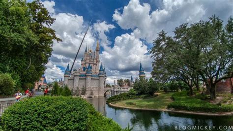 Photos Cinderella S Castle Undergoing Roof Re Painting Ahead Of Castle