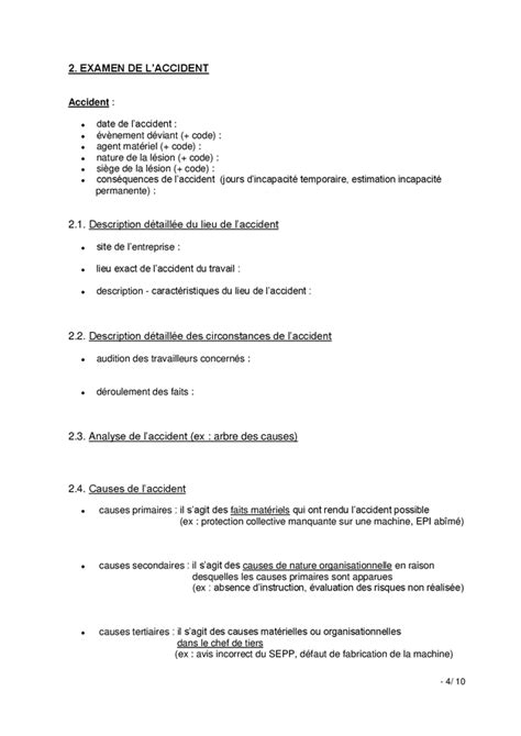 Modèle rapport circonstancié accident grave travailleur intérimaire