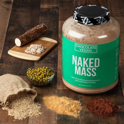 Naked Mass Ganador De Peso Vegano De Chocolate 8 Libras A Granel