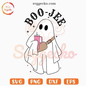 Boo Jee SVG Ghost With Stanley Cup SVG Cute Trendy Halloween SVG PNG