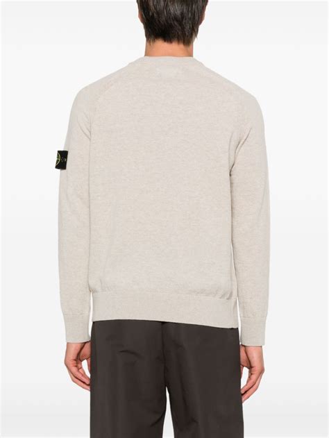 Stone Island Compass Badge Sweater Neutrals Farfetch