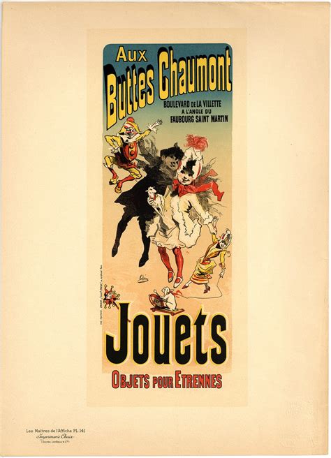 Vintage Poster PL 141 Aux Buttes Chaumont Jouets Et Objets Pour