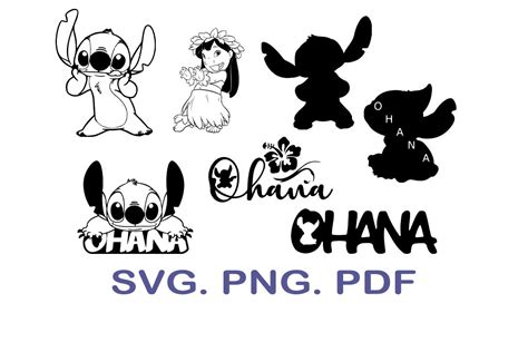 Stitch Svg Png Stitch Bundle Stitch Clipart Stitch Png Lilo And The