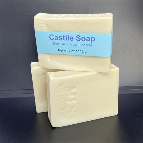 Mild And Gentle Castile Olive Oil Cold Process Soap Unscented 4 Oz