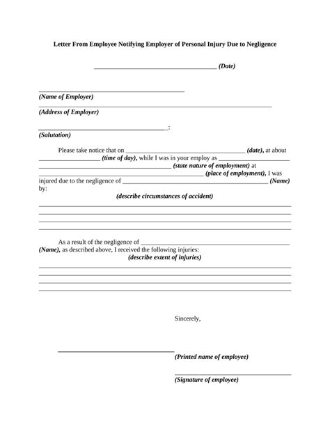 Letter Employee Employer Doc Template Pdffiller