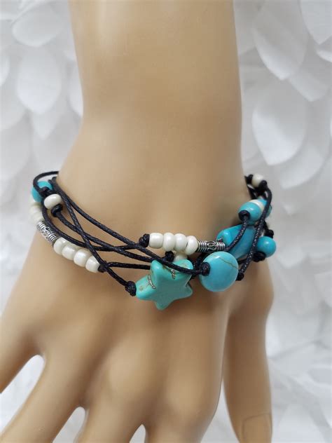 Multi Strand Turquoise Boho Style Bracelet