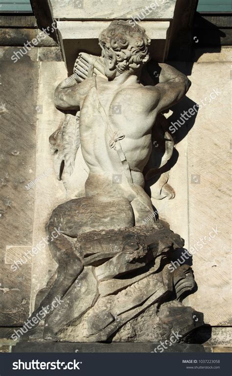 Centaur Marble Statue Dresden Zwinger Germany Stock Photo