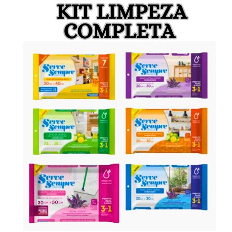 Kits De Panos Sempre Serve Umedecidos Limpa Perfuma Higieniza Moveis