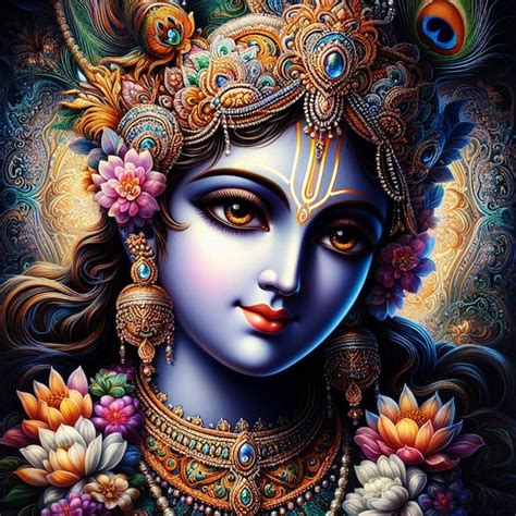 A Painting Of A Hindu God Ai Generate Premium Ai Generated Image