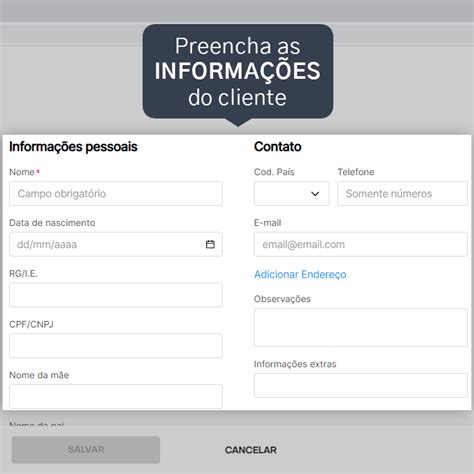 Como Cadastrar Um Cliente Pelo Nex No Navegador Central De Ajuda