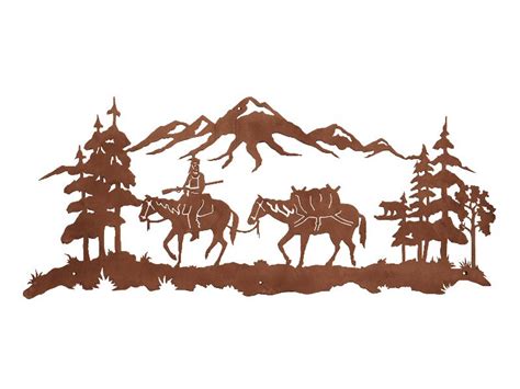 30" Cowboy Metal Wall Art - Western Wall Decor