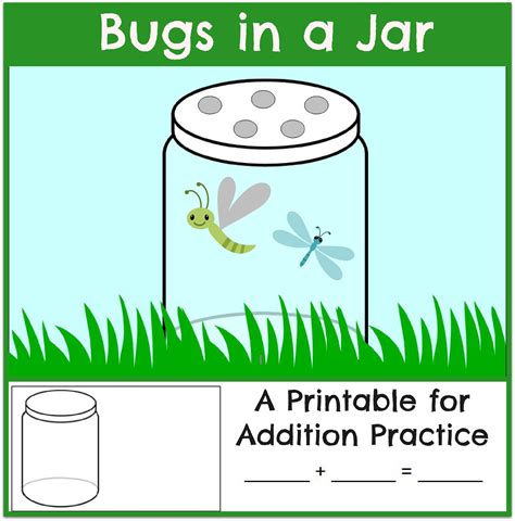 Fun Addition Practice Bugs In A Jar The Measured Mom