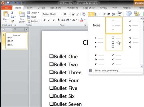 Changing Bullet Styles in PowerPoint 2010 | PowerPoint Tutorials