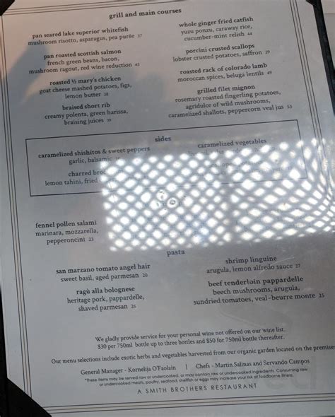 Parkway Grill Menu In Pasadena California Usa