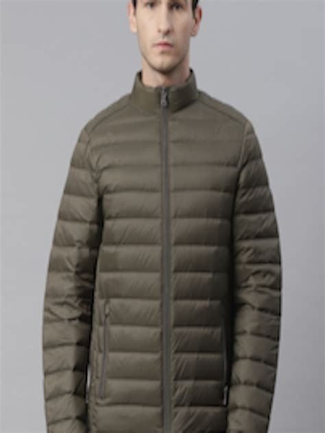 Buy Marks And Spencer Men Olive Green Solid Water Resistant Puffer Down