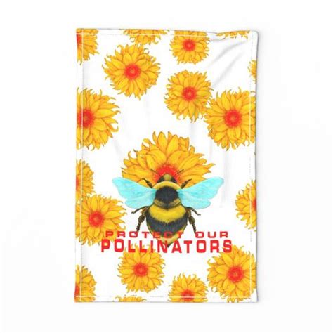 Protect Our Pollinators Bumblebee And Fabric Spoonflower