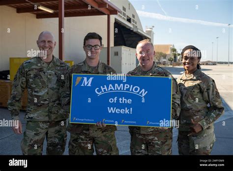 From Left U S Air Force Col Edward Szepanik 6th Air Refueling Wing Deputy Commander Airman