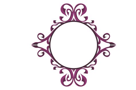 Swirl Ornament Border With Transparent Background Png