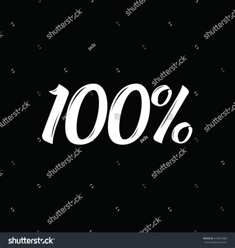 100 Hundred Percent Text Design Vector Stock Vector Royalty Free