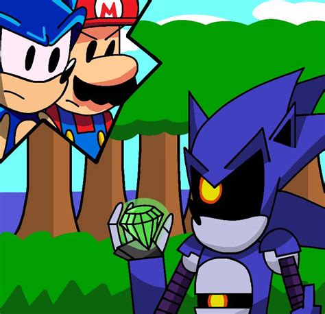 Mecha sonic contra sonic y mario by Bastia8 on DeviantArt