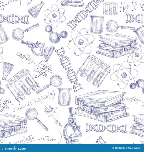 Science Sketch Icons Vector Illustration Cartoondealer