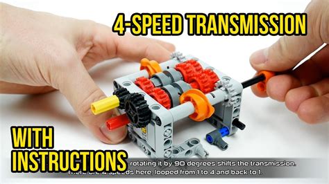 Lego Technic 4 Speed RC Transmission With Chiron Selectors WITH