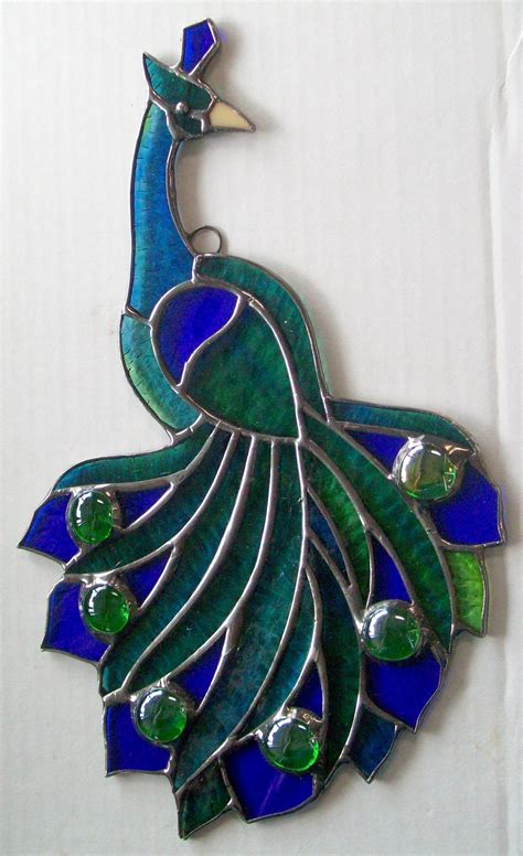 Lovely Stained Glass Peacock Stained Glass Ornaments Making Stained