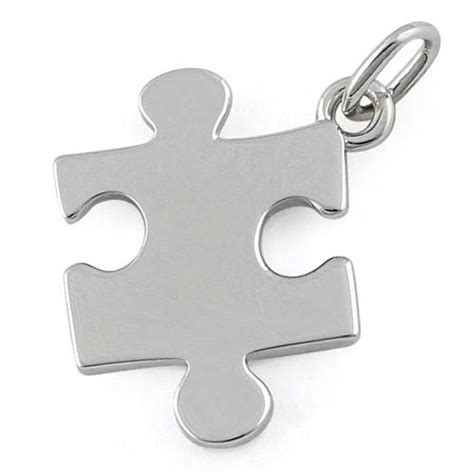 Sterling Silver Jigsaw Puzzle Piece Pendant