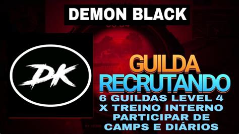 Free Fire Recrutamento On Guilda Demon Black Focada Em X