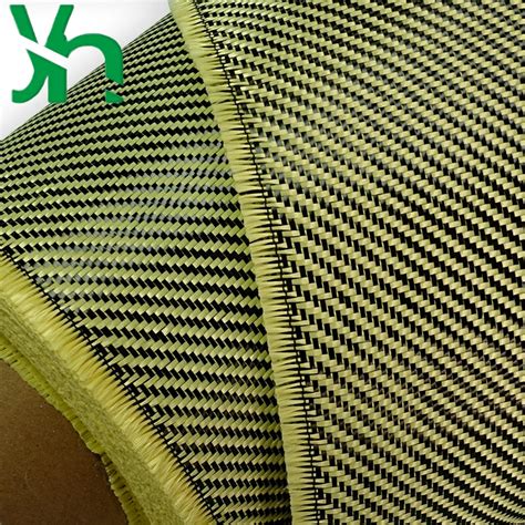 3k230g Yellow And Black Twill Kevlar Blended Fabric Suitable For