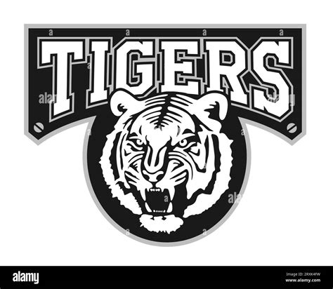 Tiger logo Black and White Stock Photos & Images - Alamy