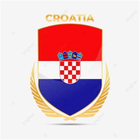 Realistic Golden Wreath Flag Of Croatia Croatia Croatian Flag Flag