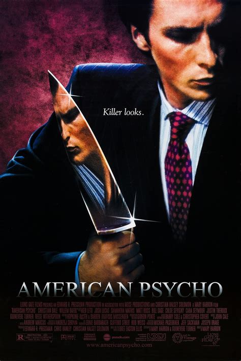 American Psycho Movie Poster Knife Christian Bale Jared Leto Etsy