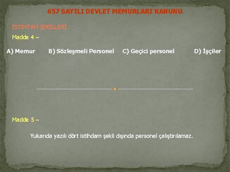 Devlet Memurlar Kanunu Sayili Devlet Memurlari