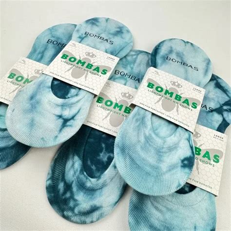 Bombas Womens Lightweight Tie Dye No Show Socks Size Large 5 Pack Ebay