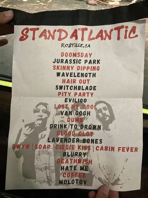 “Intimate Headline Shows” Setlist 😎 : r/StandAtlantic