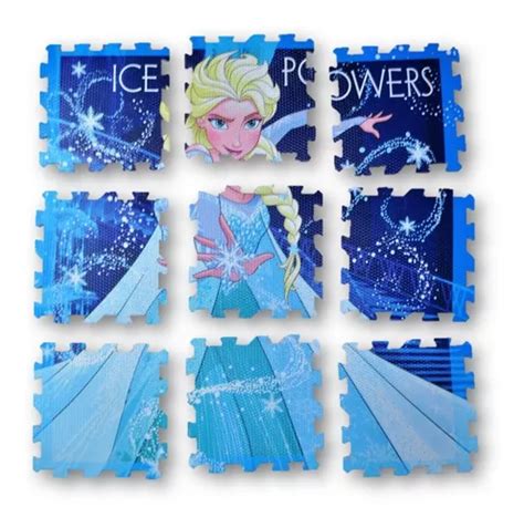 Tapete Piso Armable Foam Disney Frozen 90 X 90 Cm 9 Piezas P Envío gratis