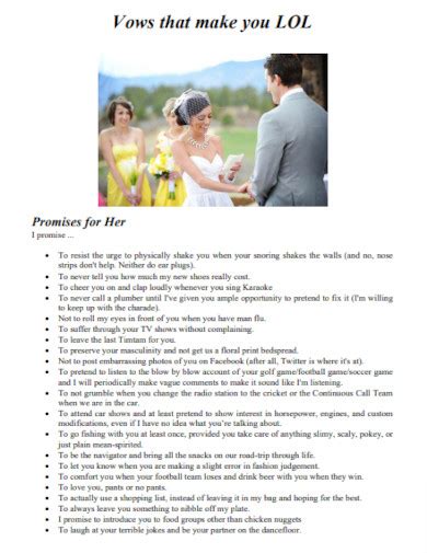 Unique Wedding Vows Examples How To Write Pdf