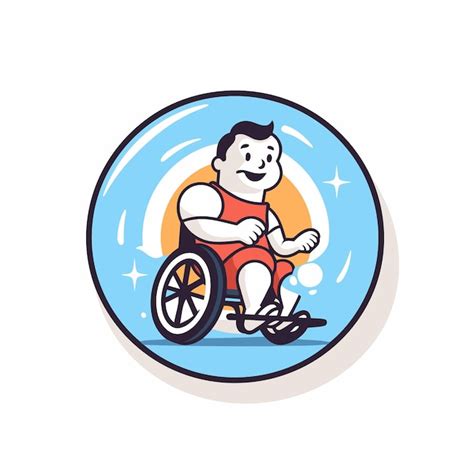 Premium Vector Disabled Man In Wheelchair Wheelchair Icon Vector